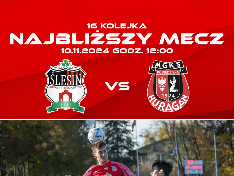 Zapowiedź - niedziela, 12:00, LKS Ślesin - HURAGAN