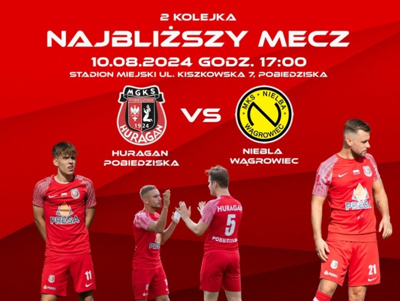 Zapowiedź - sobota, 17:00, HURAGAN - Nielba Wągrowiec